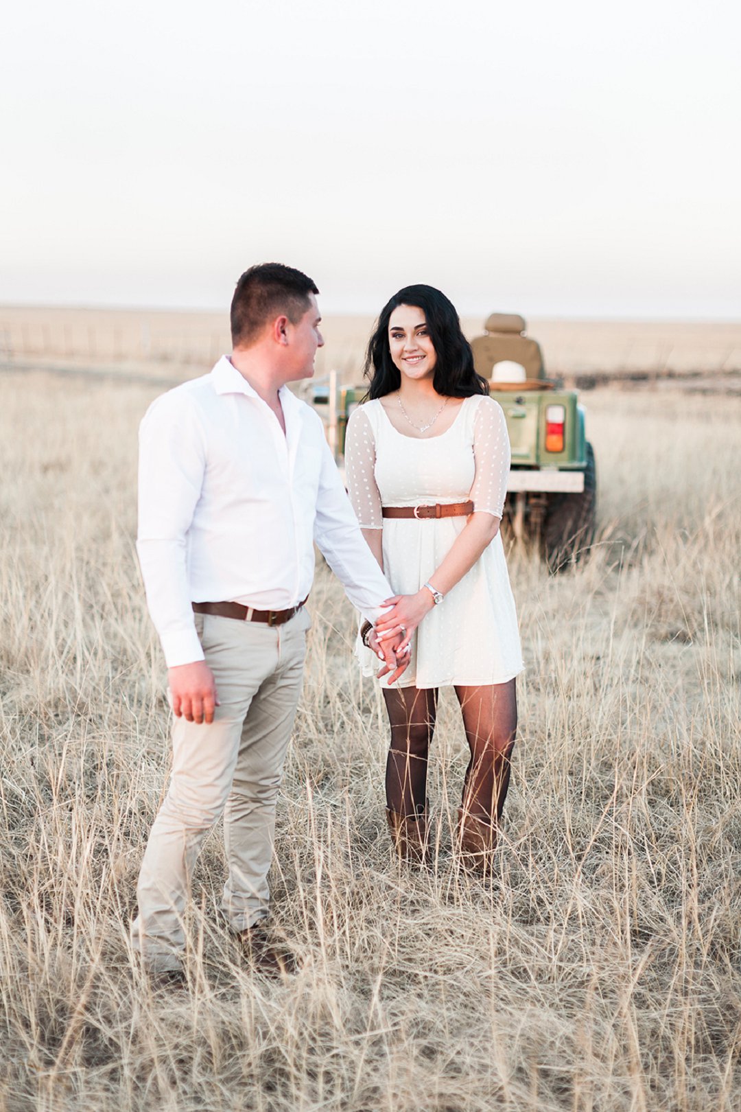 a safari themed engagement shoot