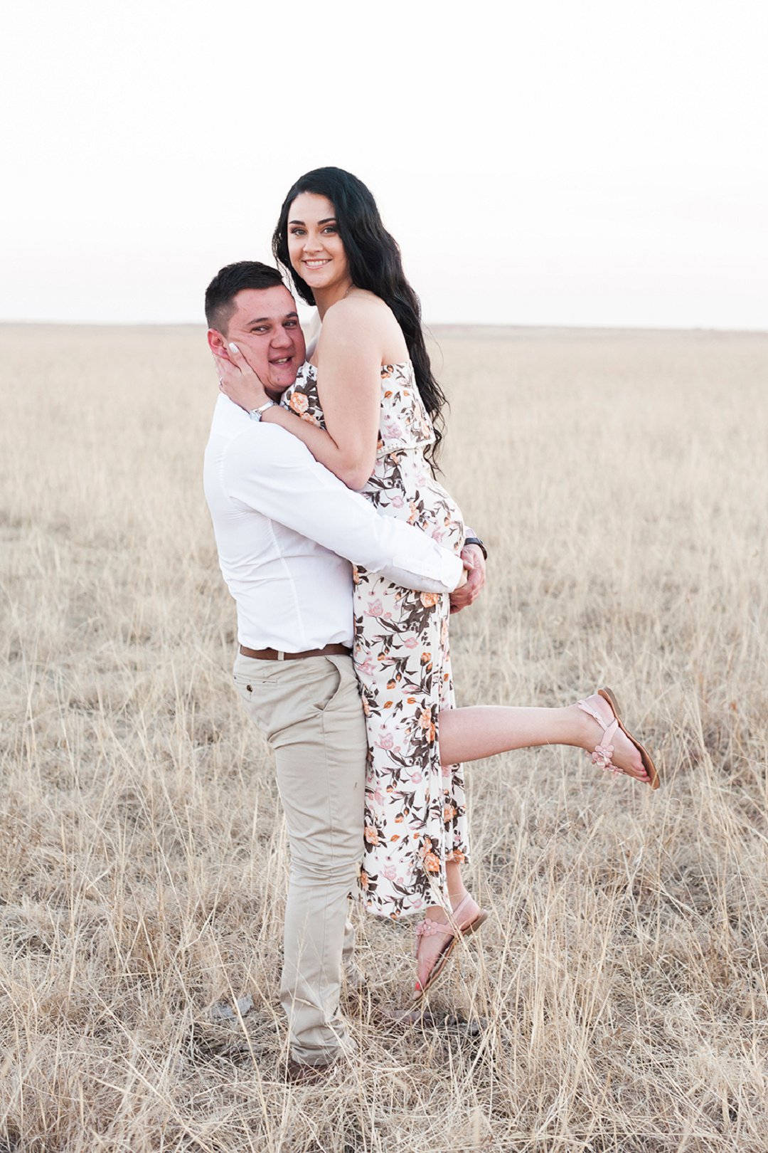 a safari themed engagement shoot