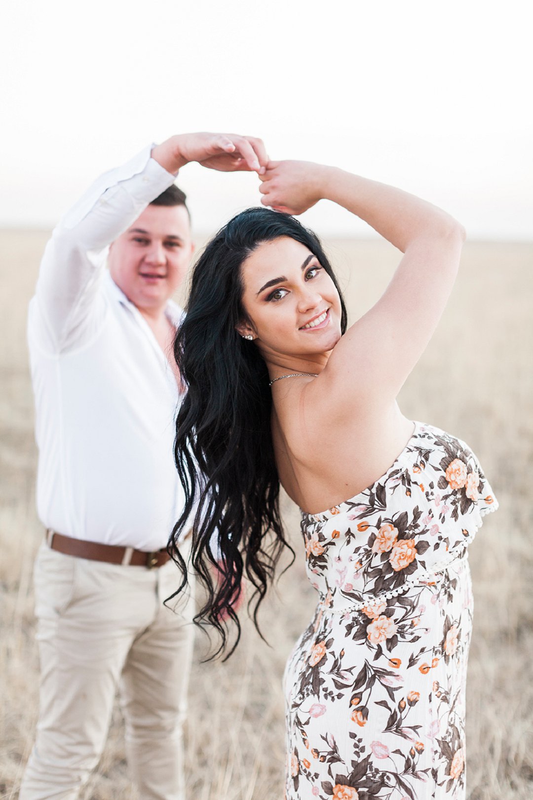 a safari themed engagement shoot