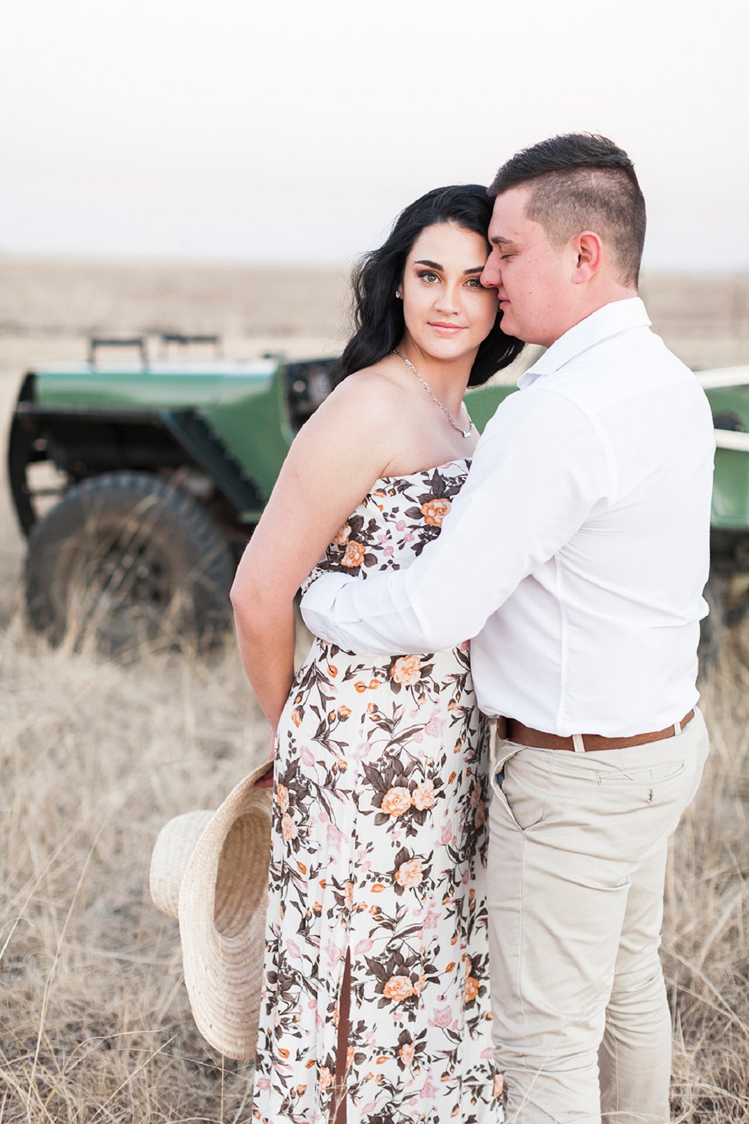 a safari themed engagement shoot