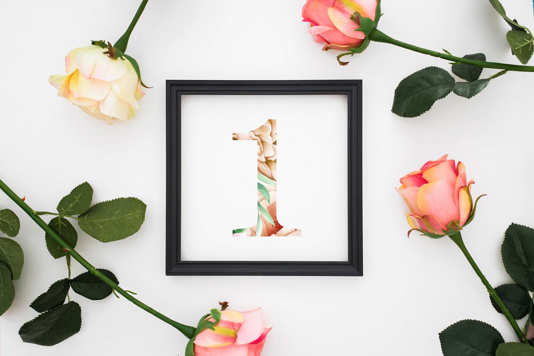 floral wedding stationery