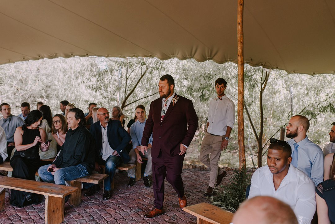 outdoor tented wedding chapel in Gansbaai