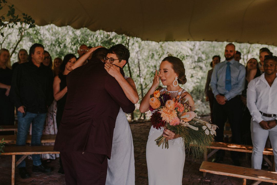outdoor tented wedding chapel in Gansbaai
