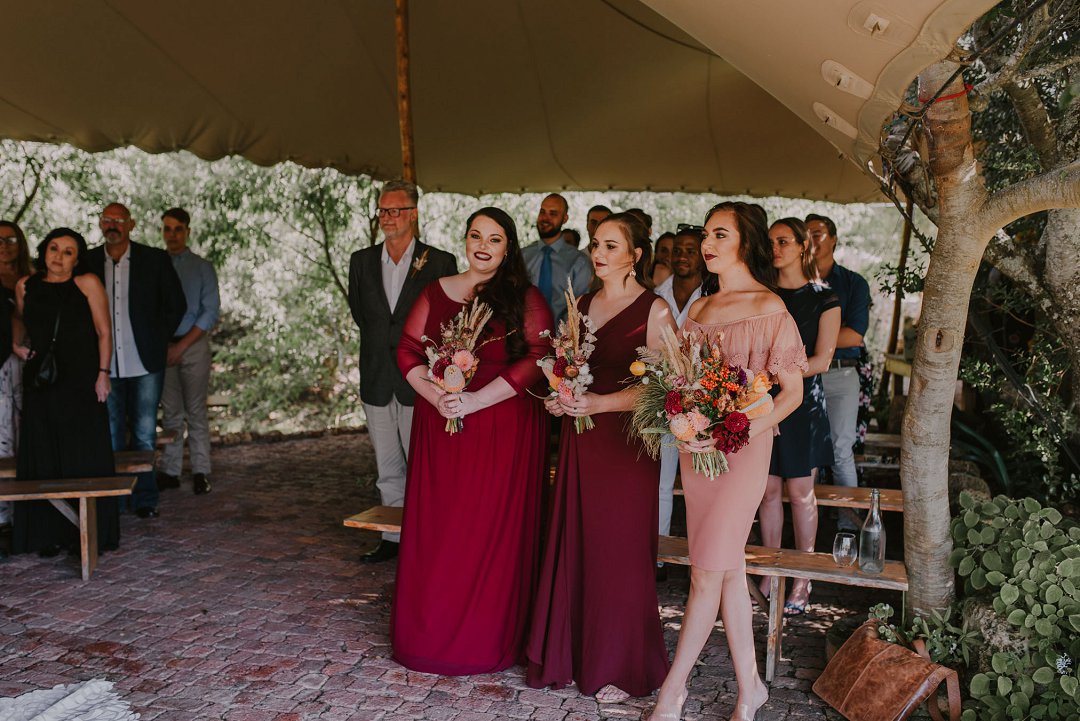 outdoor tented wedding chapel in Gansbaai