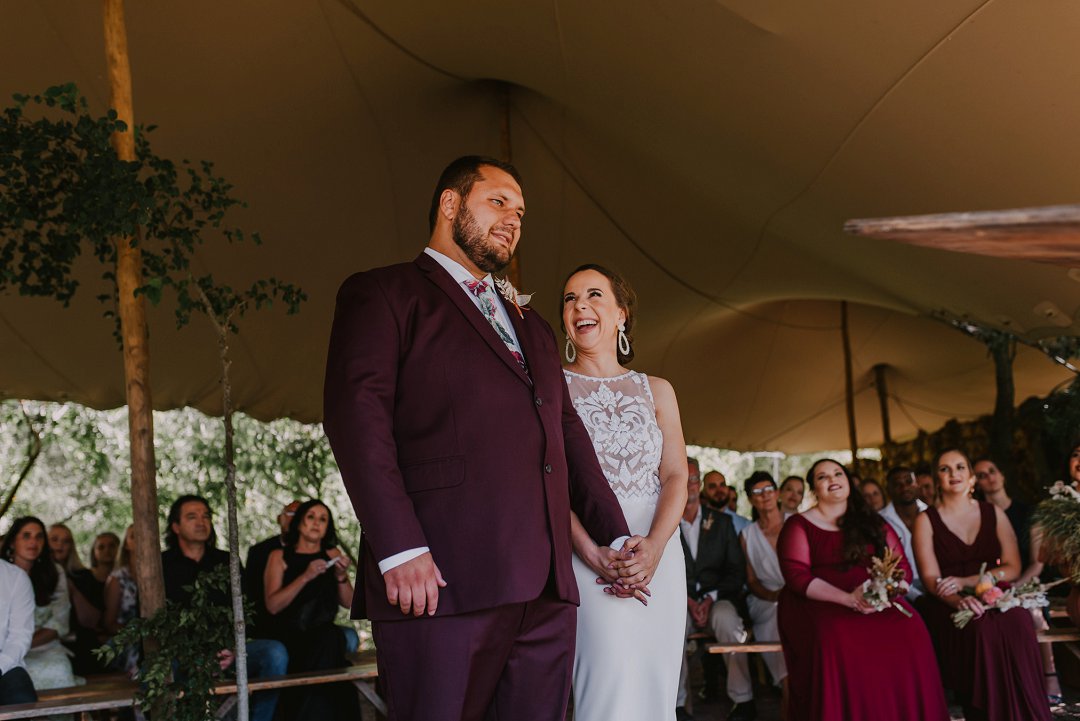 outdoor tented wedding chapel in Gansbaai