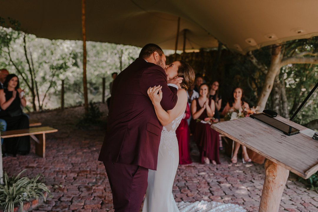 outdoor tented wedding chapel in Gansbaai