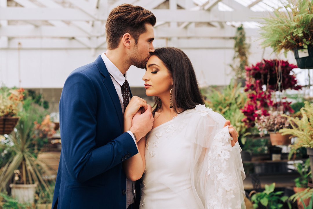 industrial wedding style shoot