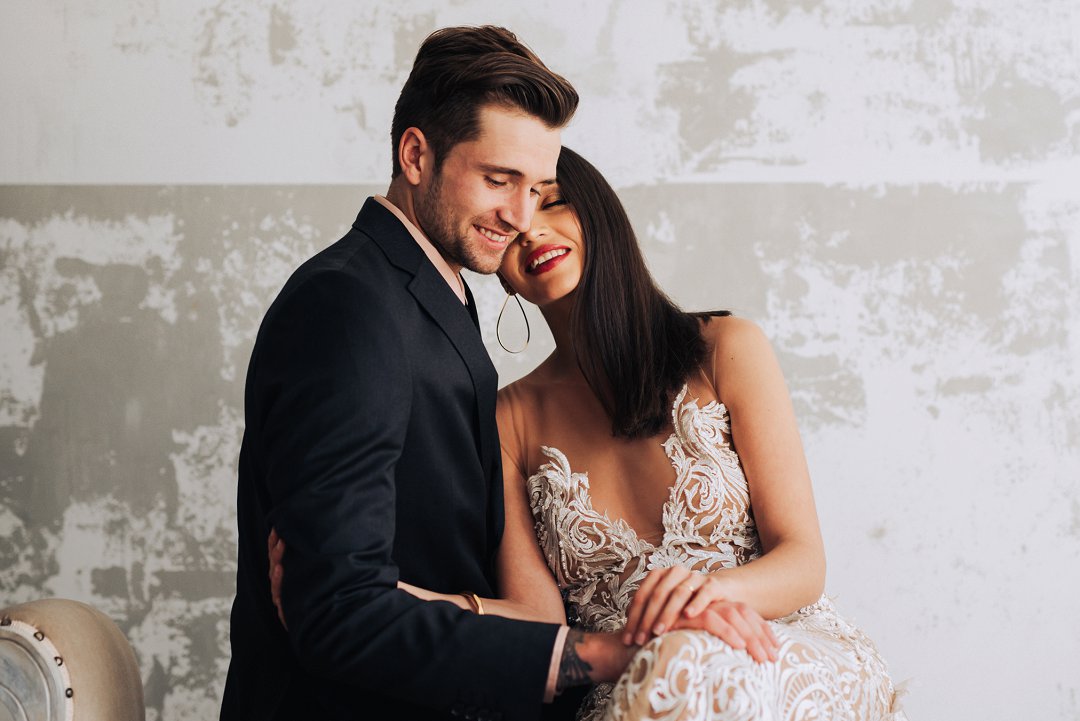 industrial wedding style shoot