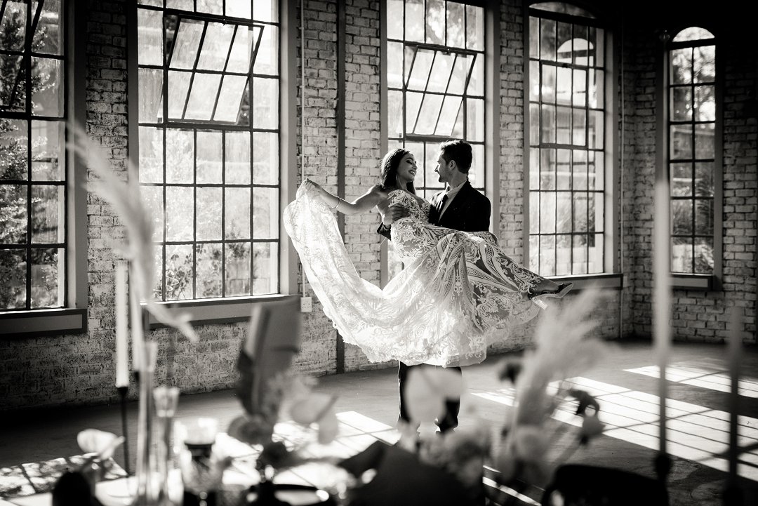 industrial wedding style shoot