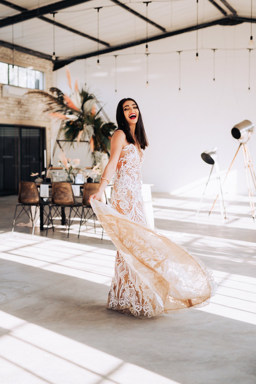 industrial wedding style shoot