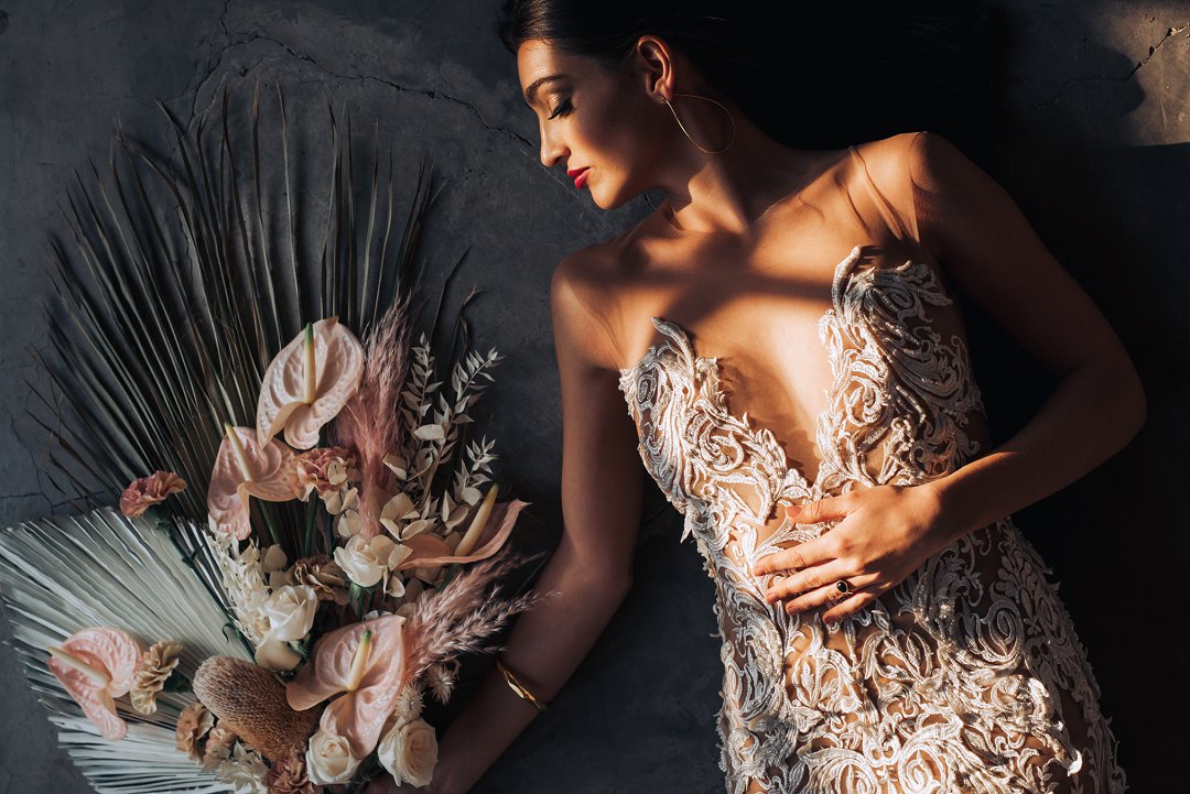 industrial wedding style shoot