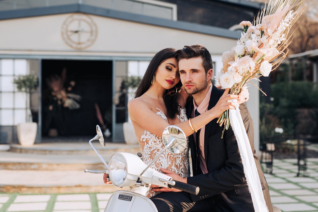 industrial wedding style shoot