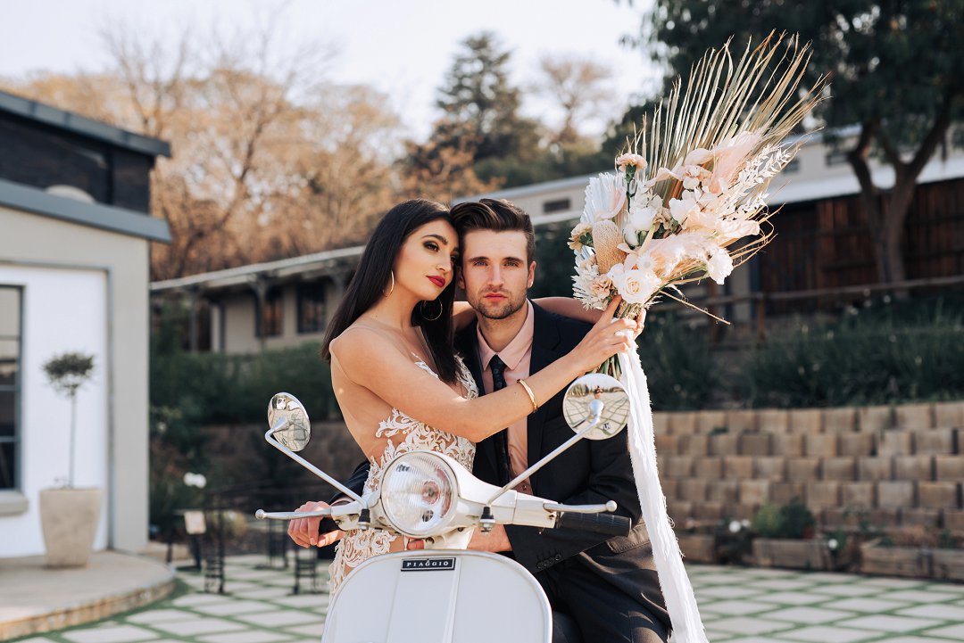 industrial wedding style shoot