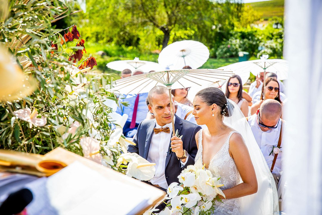 wedding ceremony at au de hex in Wellington Cape Town