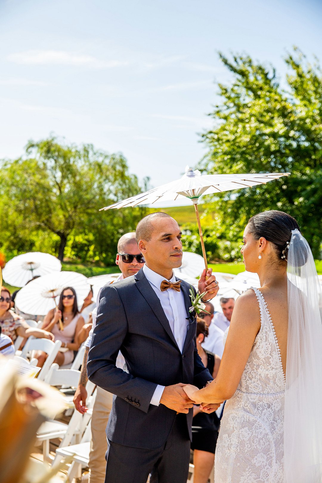 wedding ceremony at au de hex in Wellington Cape Town