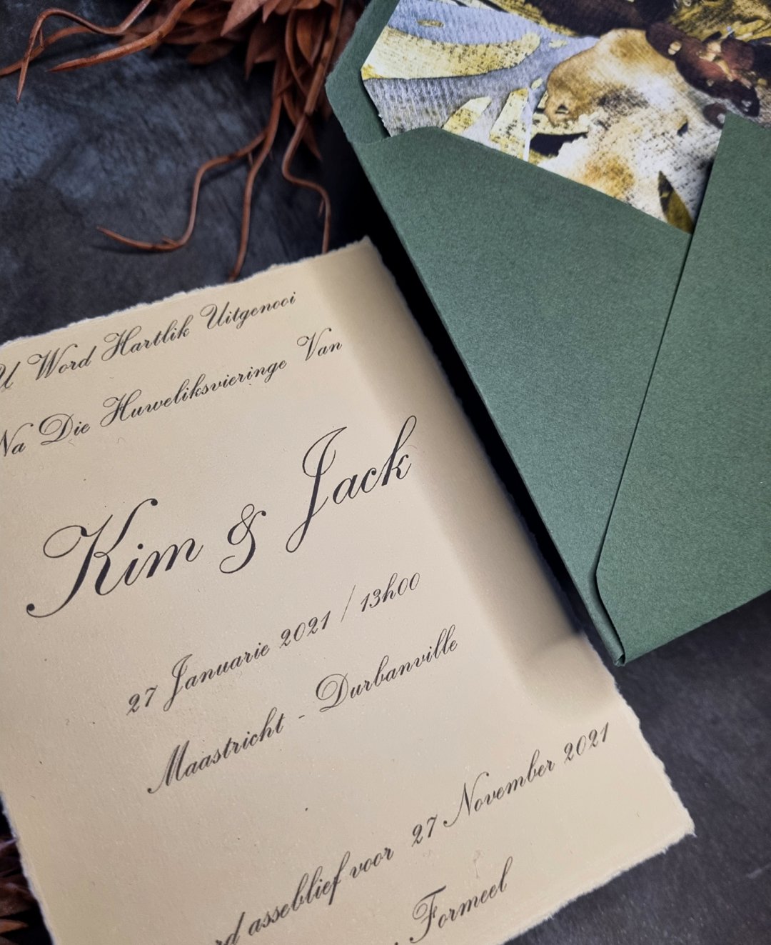 Franse Vintage Trou Uitnodiging Inspirasie