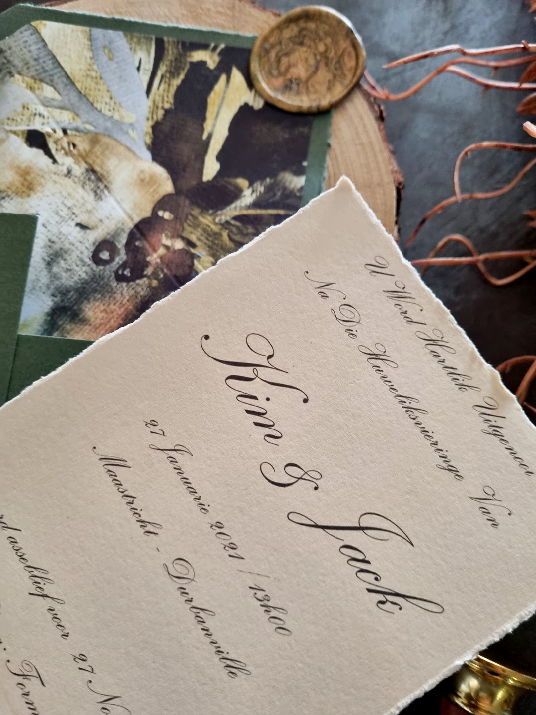 Franse Vintage Trou Uitnodiging Inspirasie