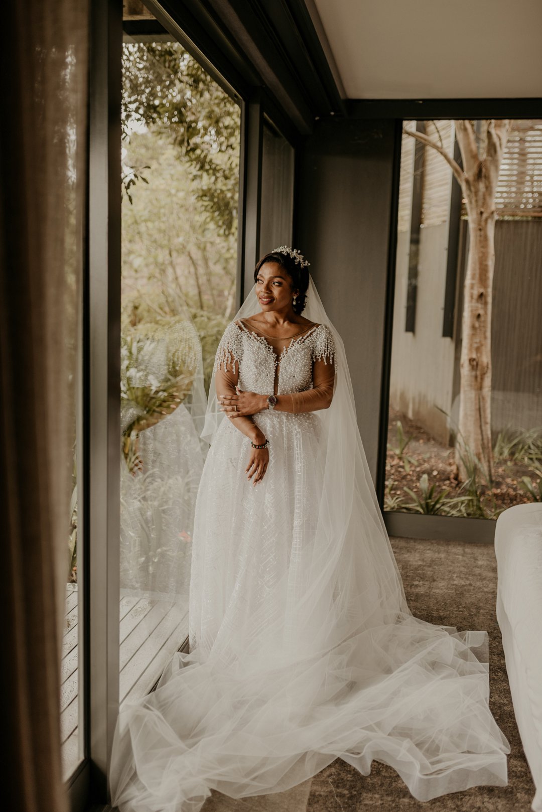 Bride getting ready