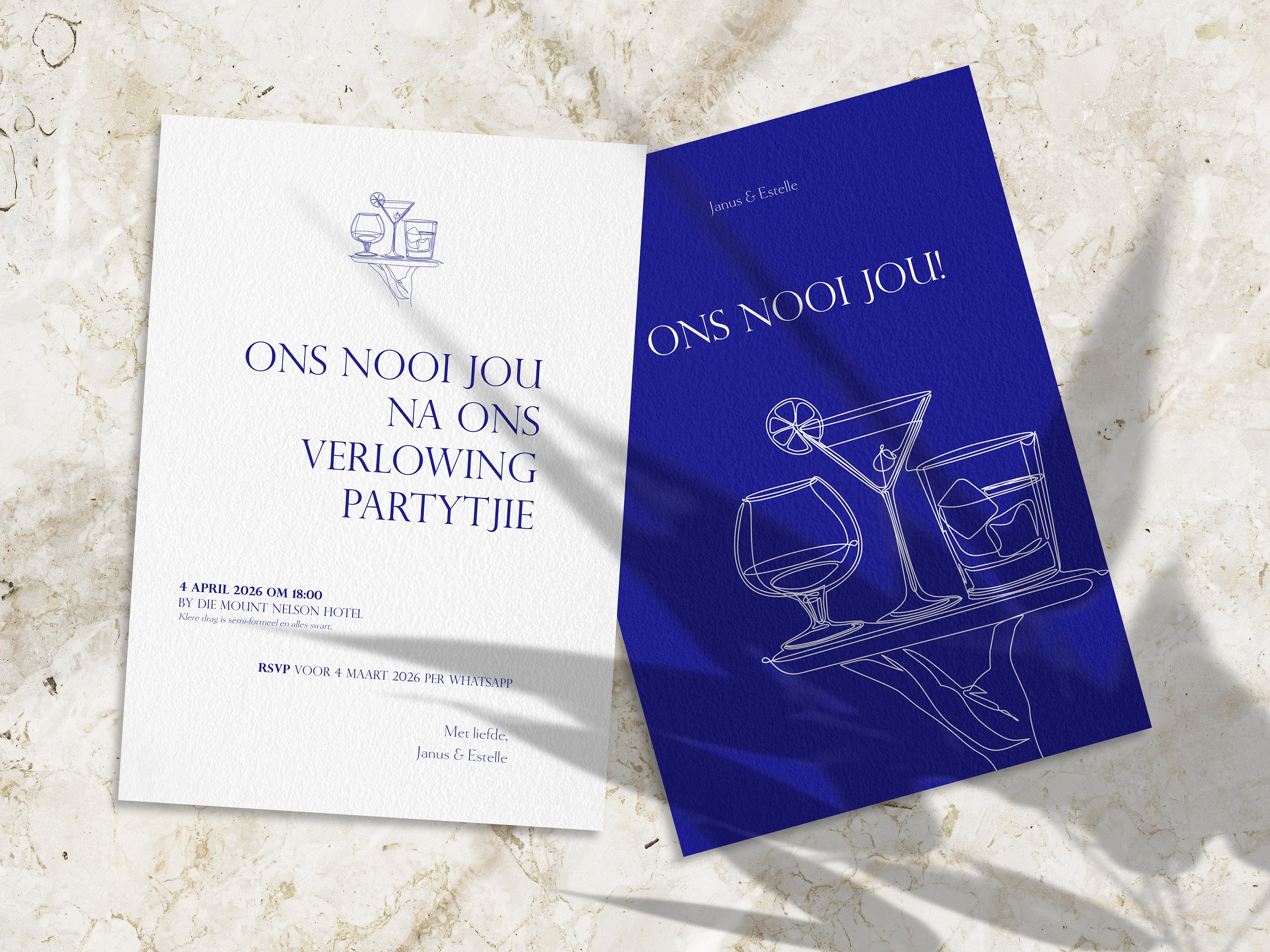 Skemerkelkie Verlowing Partytjie Uitnodiging